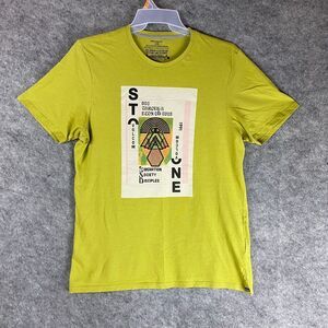 Volcom T-Shirt Large Modern Fit Men's Short Sleeve Lime Green‎ 100% Cotton